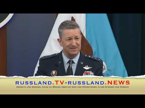 Hegseth und General Caine zu Medien über die Iran und Operationen in der Straße von Hormus
