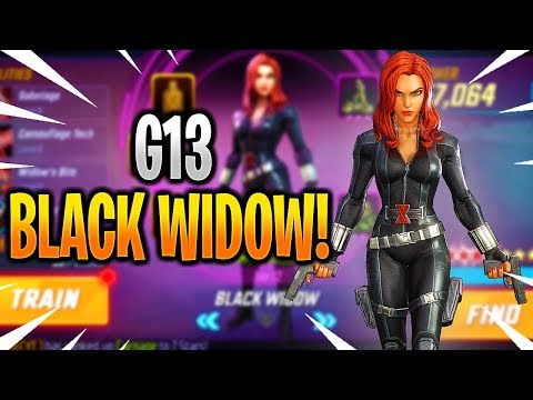 *NEW* G13 BLACK WIDOW RANK UP & GAMEPLAY! - MARVEL Strike Force - MSF