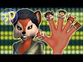3D Disco Fox Rhyme For Kids 3D Finger Family Song Dancing Fox Animal Sketch Nursery Rhymes
