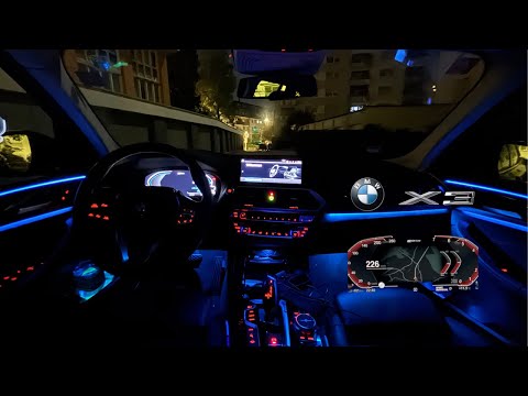 BMW X3 xDrive30e Night Top Speed Run on German Autobahn | 0–200 km/h & 100–200 km/h