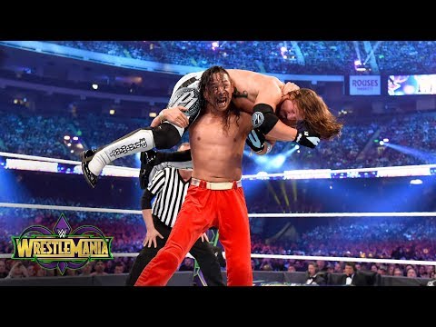 Styles and Nakamara pull out all the stops in dream match: WrestleMania 34 (WWE Network Exclusive)