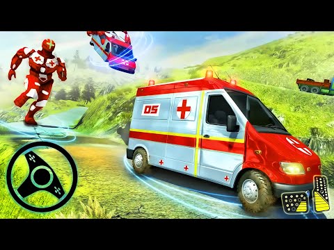 US Army Robot Hero Ambulance Rescue Mission - Driving Emergency Vehicles | Android Gameplay