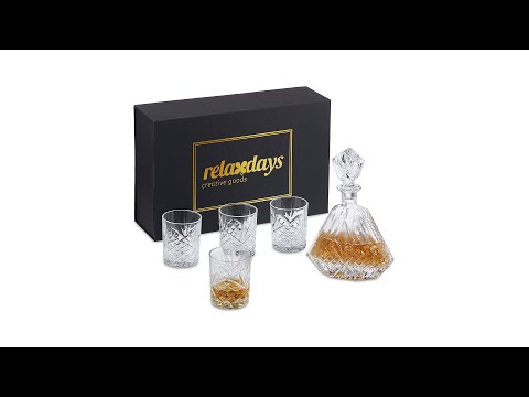 Whisky Set 5-teilig Glas - 18 x 27 x 8 cm