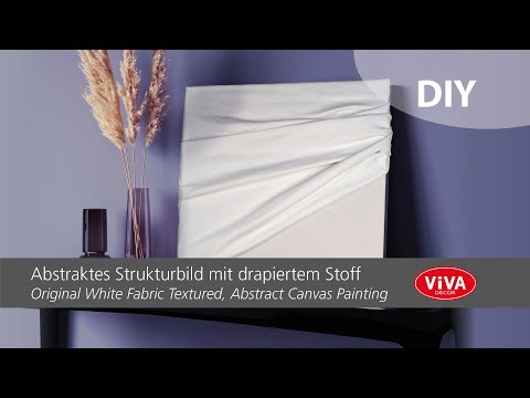 DIY,  Strukturbild mit drapiertem Stoff, Minimalistic Art, 3d Art, Strukturpaste PREMIUM Cremig