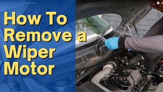 Audi TT Faulty Wiper Motor Removal and Repair