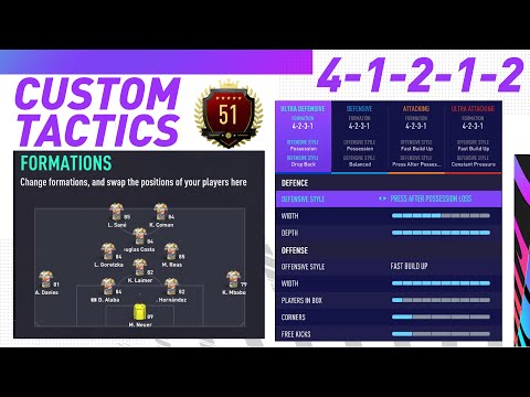 FIFA 21 UTLIMATE TEAM CUSTOM TACTICS | TOP 50 4-1-2-1-2(2) BEST GAMEPLANS & PLAYER INSTRUCTIONS