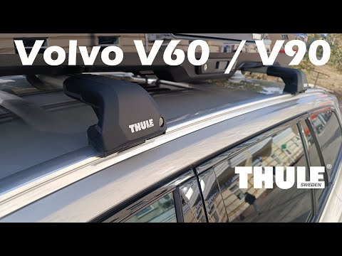 How to install THULE roof rack on  Volvo V60 / V90 Crossbars Installation