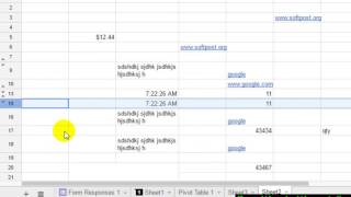 How to hide and unhide rows in Google spreadsheet