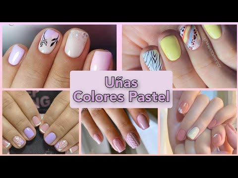 UÑAS 2022 TENDENCIAS 💅 COLORES PASTEL SENCILLOS#diseñosdeuñas  #uñascortas #nails #uñasdecoradas