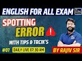 Spotting Errors Spotting Errors In English Tricks Spotting The Errors English By Rajiv Sir