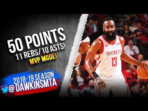 James Harden Triple Double 2019 03 31 Rockets vs Harden   50 Pts 11 Rebs 10 Asts!  FreeDawkins