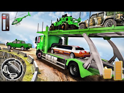 US Army Car Transporter Truck Driving - City Army Car Parking Sim | Android Gameplay