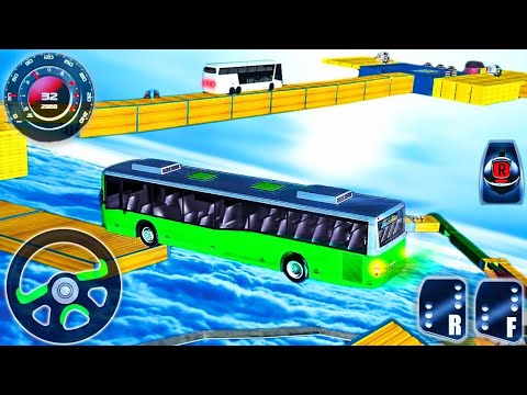 impossible bus stunt game 2024 - Mega Ramp Racing Driving Simulator - android gameplay