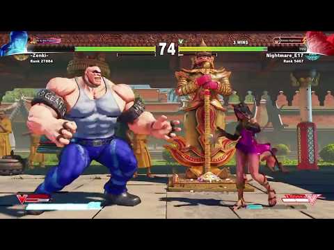 Street Fighter 5 Menat ( Zenki ) VS Abigail ( Nightmare_e17)