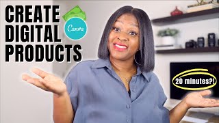 How to Create and Sell Digital Products FAST | printable planner worksheet Canva tutorial