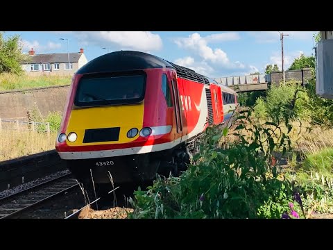 RED EMR X LNER HST Power Cars 43320+43307 At Woodhouse From London ST Pancras To Leeds Via Sheffield