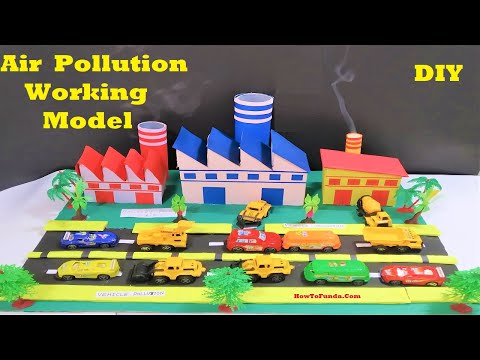 pollution working model making air water land for inspire science project types howtofunda