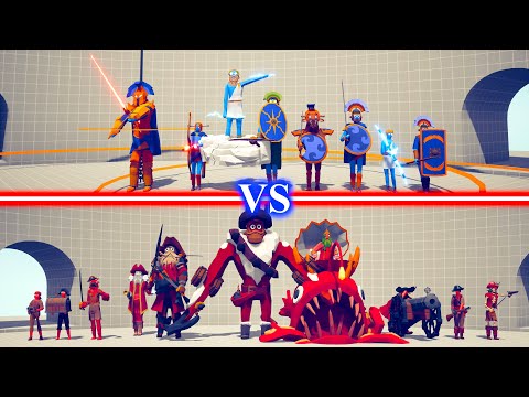 ANCIENT DLC TEAM vs PIRATE DLC TEAM - Totally Accurate Battle Simulator TABS
