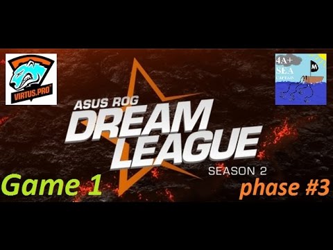 VP.Polar vs 4ASC (ASUS ROG DreamLeague Season 2, Phase 3) match 2 B, game 1. English broadcast.