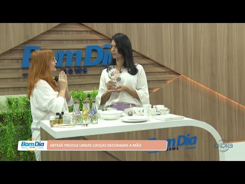 Artesã produz lindas louças decoradas à mão 29 07 2022