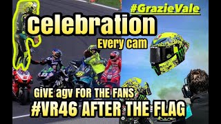 VALENTINO ROSSI CELEBRATION !!! GIVE THE HELMET TO FANS AT EMILIAROMAGNA GP 2021 #AFTER THE FLAG