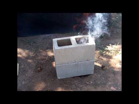 How To Build A 2 Cinder Block Rocket Stove - Part 1