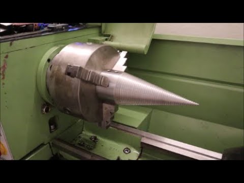 Come costruire un cono filettato per spaccalegna usando solo il tornio