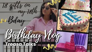 18th bday Special vlog♥️#giftunboxing #treasatalks #malayalam #college  #biggboss #mohanlal #beauty