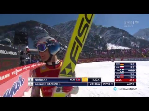 Kenneth Gangnes 239 m PLANICA 19.03.2016 team comp. {PL}