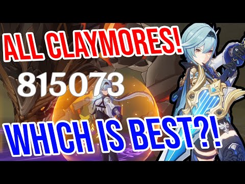 EVERY CLAYMORE RANKED! C0 Eula Weapon Comparisons and Analysis - Genshin Impact