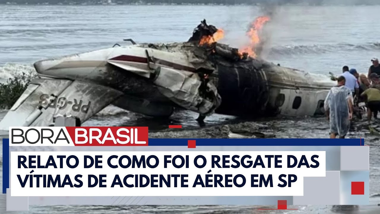 Ouvimos gritos do avião, diz homem que ajudou no resgate em Ubatuba | Bora Brasil