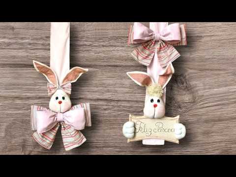Easter bunny scapular, door decoration