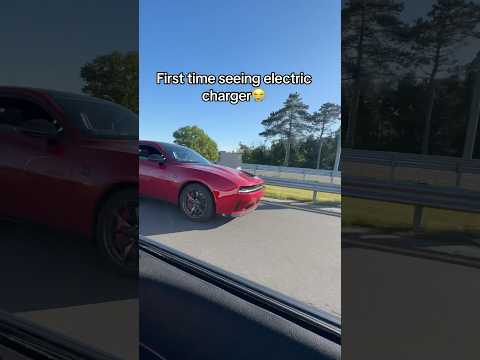 What are your thoughts on the electric charger🤔#fyp #cars #charger #hellcat #youtube #video