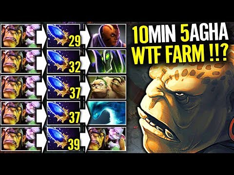 Jungle Sleeping Giant with 5 Aghanim's 10 Min - Wagamama [Alchemist] 7.21 Dota 2