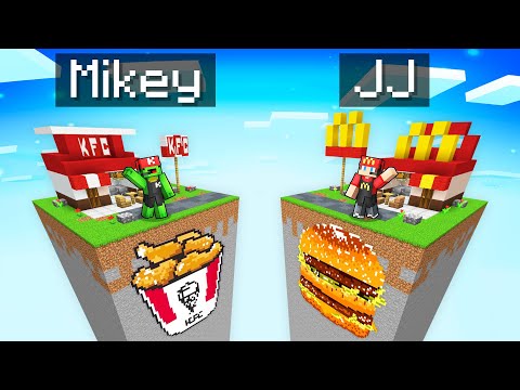 JJ's MCDONALDS Bridge vs Mikey's KFC Bridge Survive Battle in Minecraft - Maizen