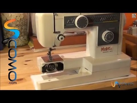 Threading a sewing machine