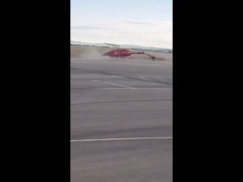 Helicopter loses control and crashes at Utah airport