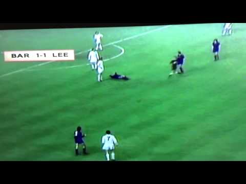 Barcelona vs Leeds United 1975 MCQueen sending off