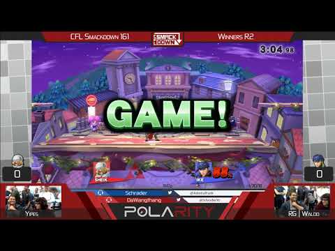 CFL Smackdown 161 WiiU - Yipes (Sheik) vs GR | Waldo (Ike) - Winners R2