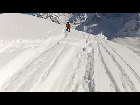 Jerry snowboarder sends it in style and almost dies off cliff in Chamonix