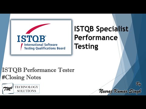 ISTQB Performance Tester Introduction to ISTQB Performance Tester Certification ISTQB Tutorials