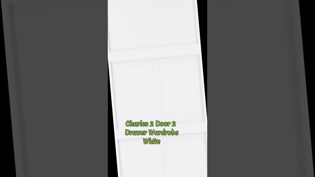 #charles 2 Door 2 Drawer Wardrobe MDF Drawer Base White #shorts #wardrobe #flat #forsale #modern