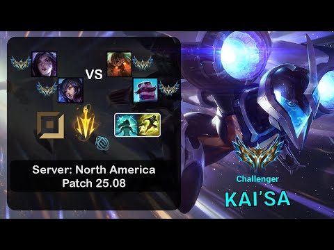 Kai'Sa ADC + Nautilus vs Varus + Braum - NA Challenger - Patch 25.08