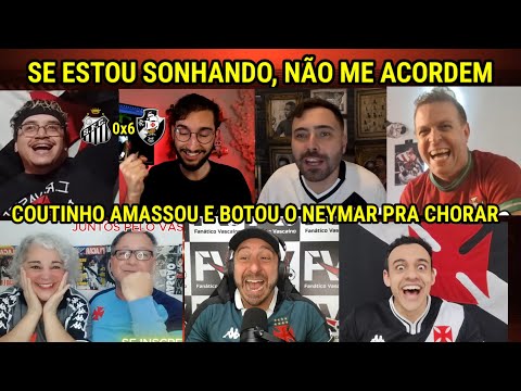 REAÇÕES dos VASCAINOS FELIZES COMEMORANDO GOLEADA HISTÓRICA l SANTOS 0X6 VASCO