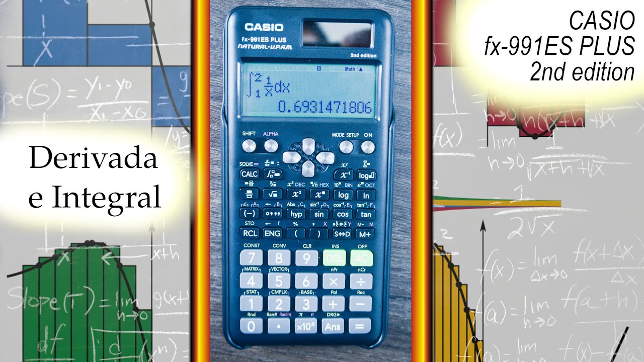 Cálculos de derivada e integral definida com a fx-991ES Plus-2S4DT da CASIO