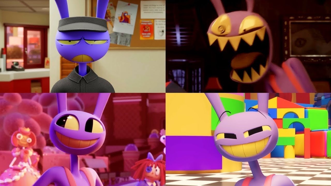 The Amazing Digital Circus Episode 1 2 3 4 - Jax Evolution Comparison