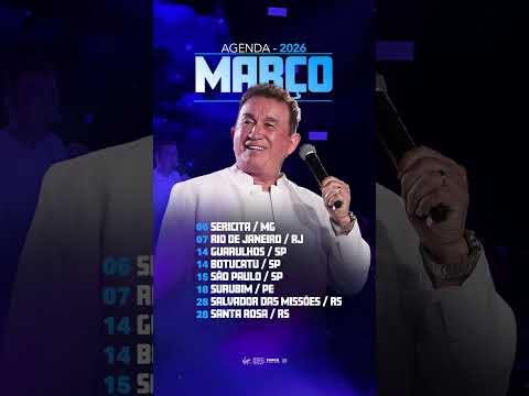 Amado Batista Agenda Atualizada de Março - 2026