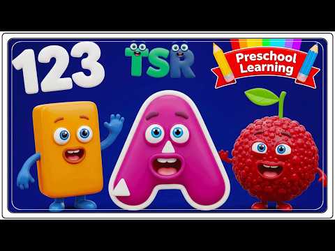 Preschool Learning activities for 3 year olds at home | Learn ABC Phonics Shapes Numbers Colors 🌈
