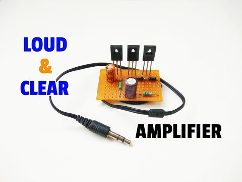 Loud And Clear Sound Audio Amplifier Circuit..Make A Simple Audio Amplifier Using Transistors.. Video