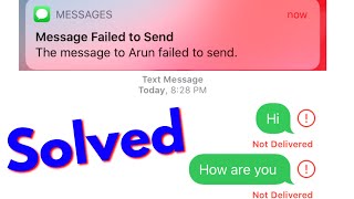 Fix Message Failed To Send iphone - Message Not Delivered Problem in iphone ios 14